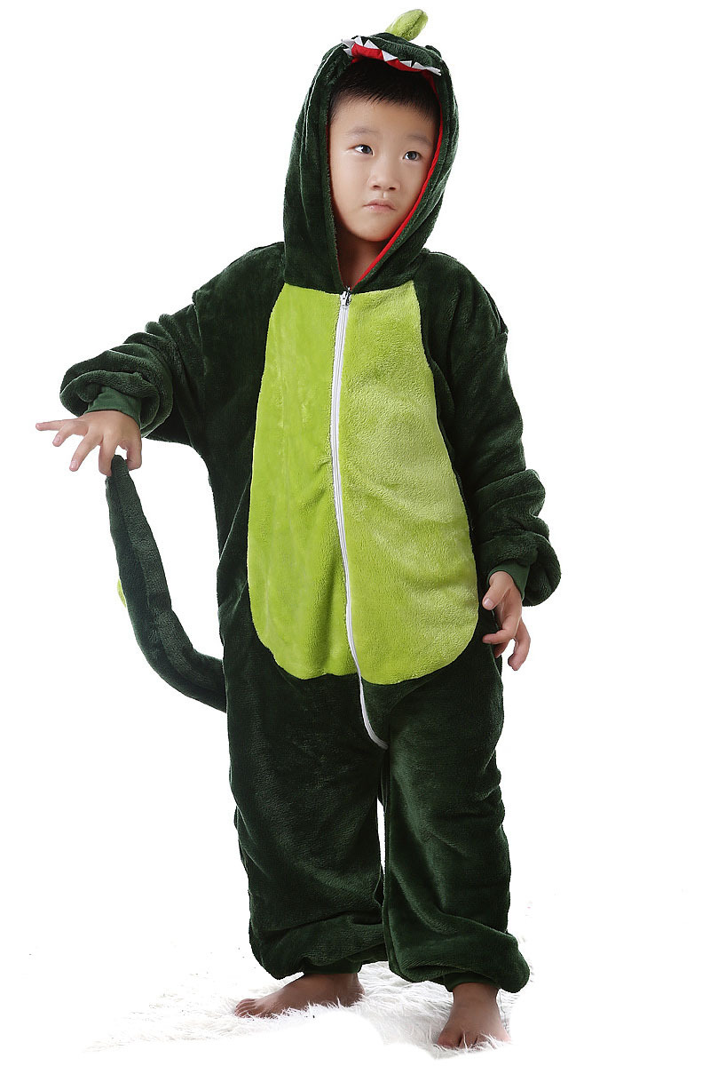 Kids Onesies Hoodie Dinosaur Animal Pajamas Kigurumi Costume