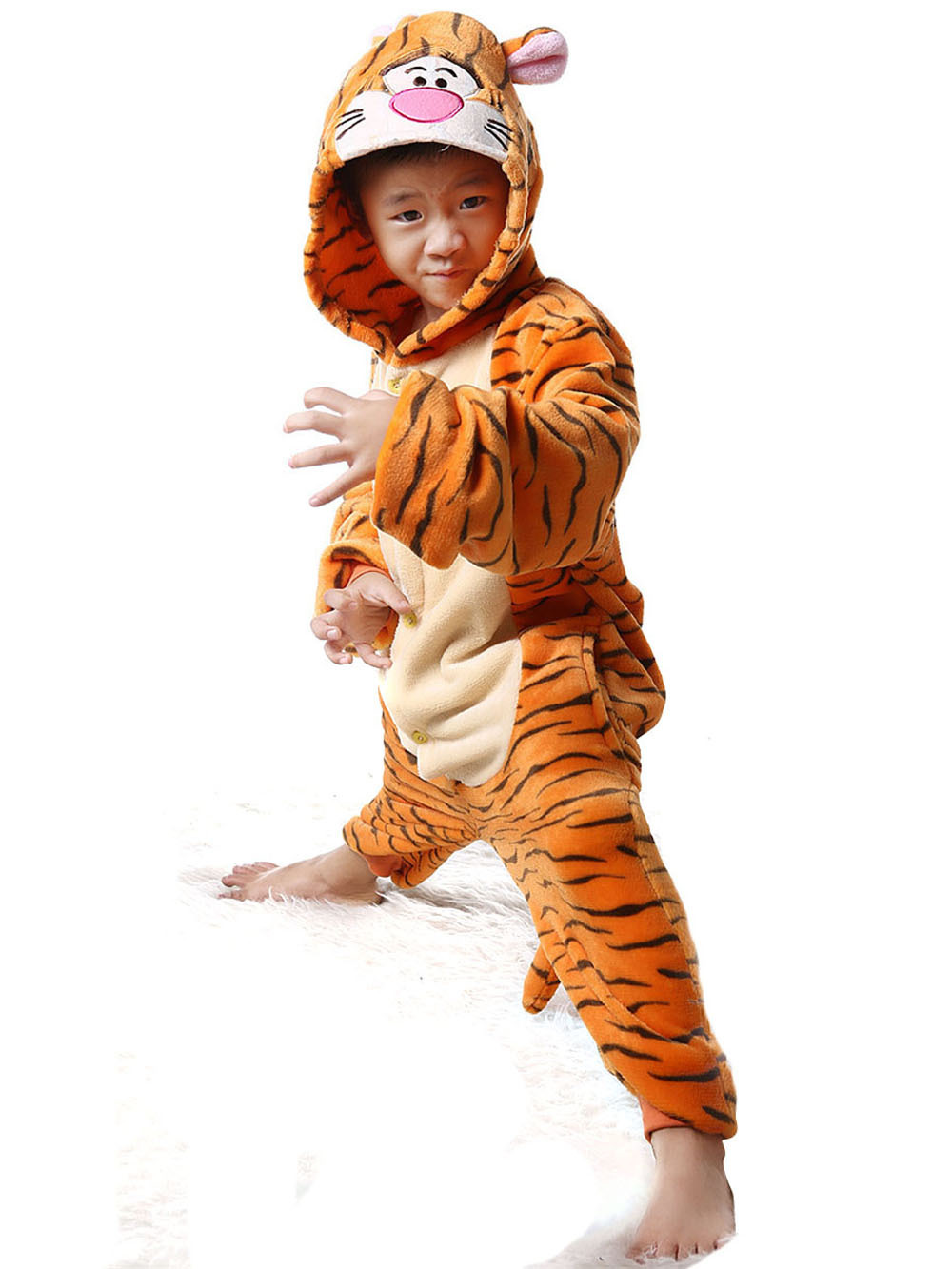 Shop Sale Cheap Kids Onesies Hoodie Tigger Animal Pajamas Kigurumi Costume-NKCOS