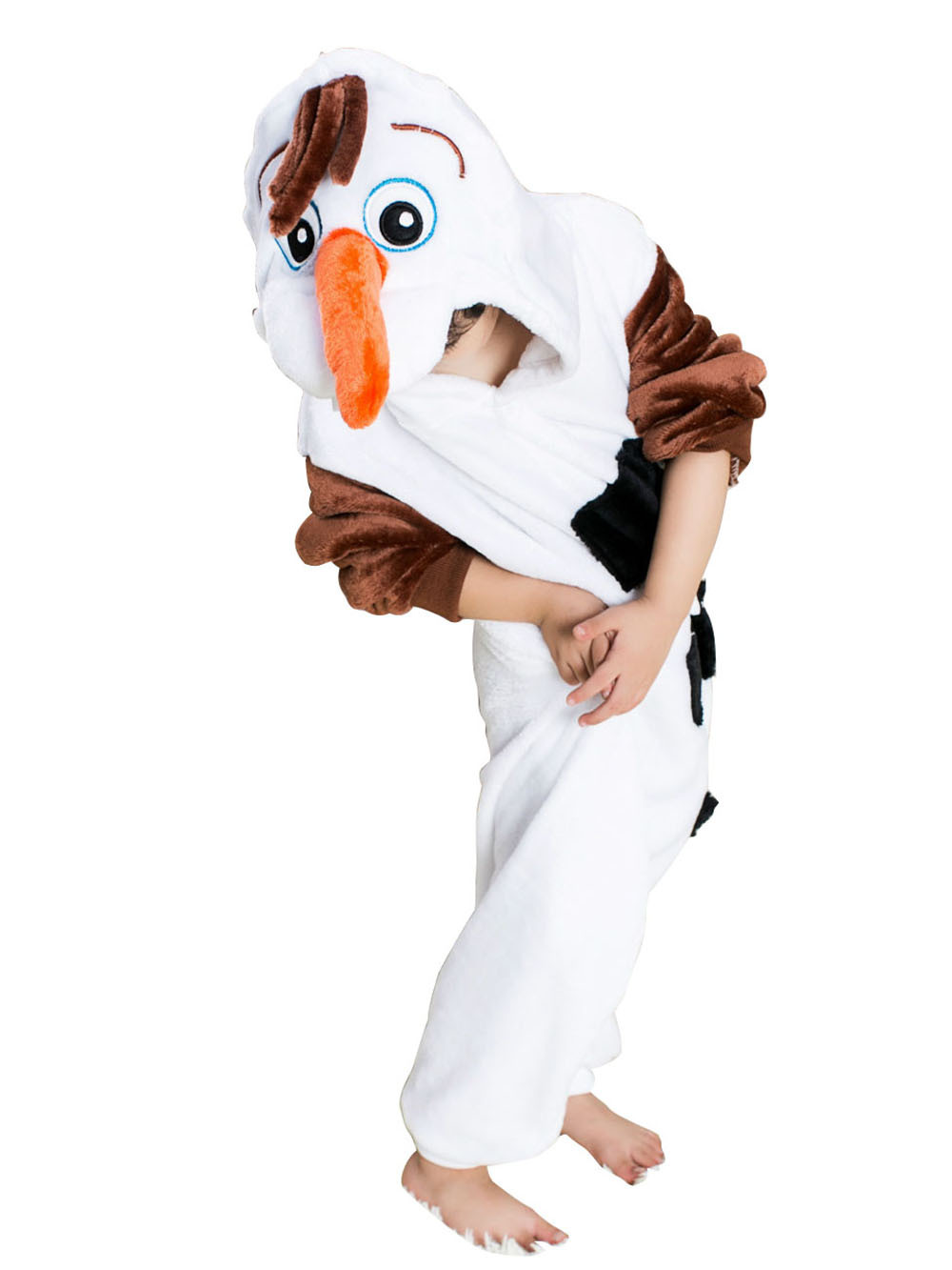 Frozen Olaf Snowman Kids Kigurumi Onesies Pajamas Costume