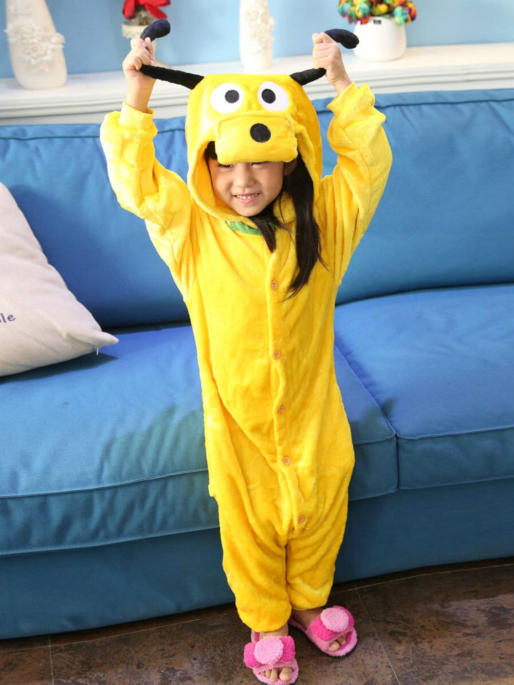 Kids Pluto Dog Onesies Kigurumi Hoodie Animal Pyjama Costume-PajamasFun