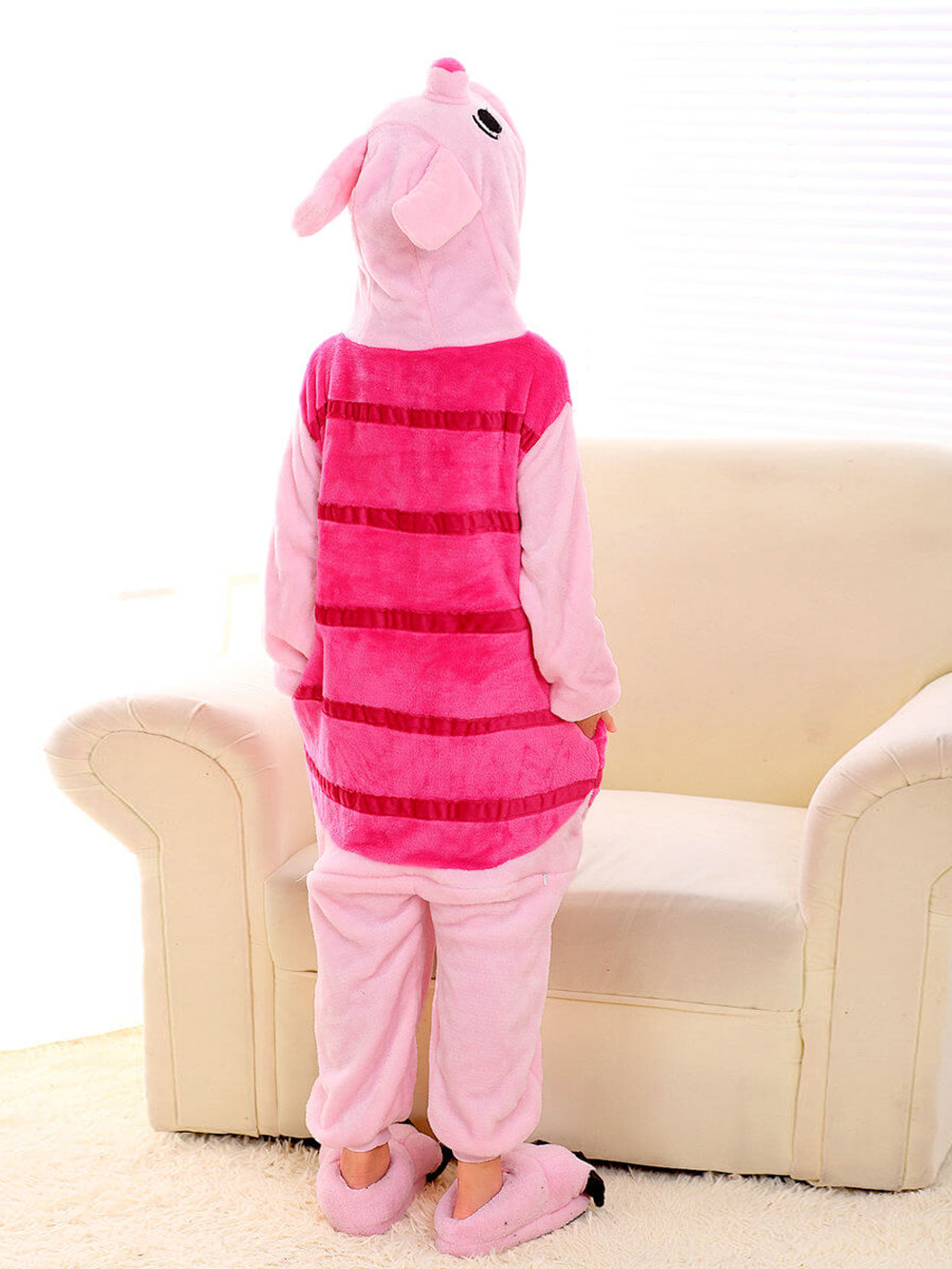 Piglet Pink Pig Kids Onesies Hoodie Pajamas Kigurumi Costume