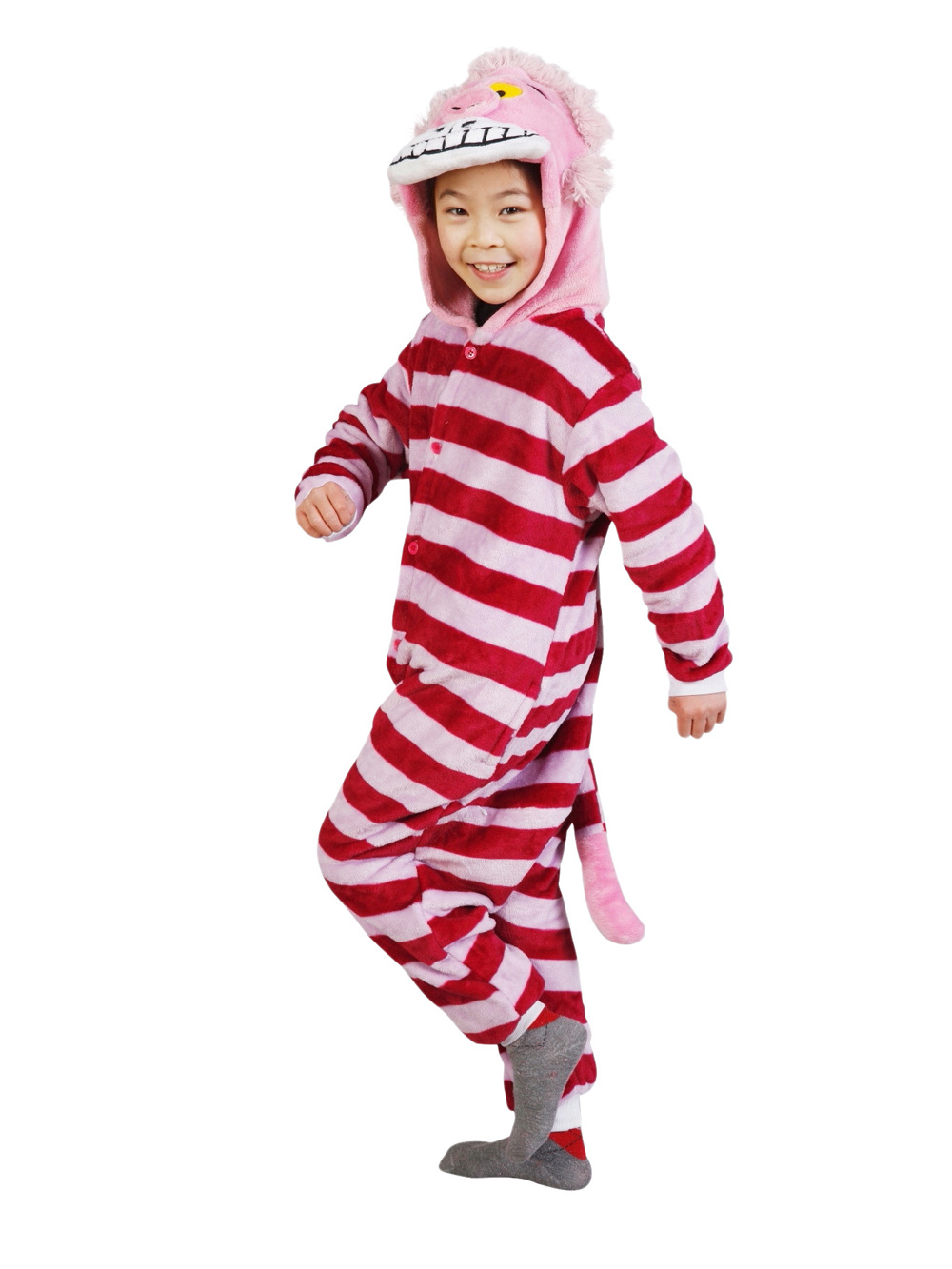 Cheshire Cat Kids Onesies Hoodie Pajamas Kigurumi Costume