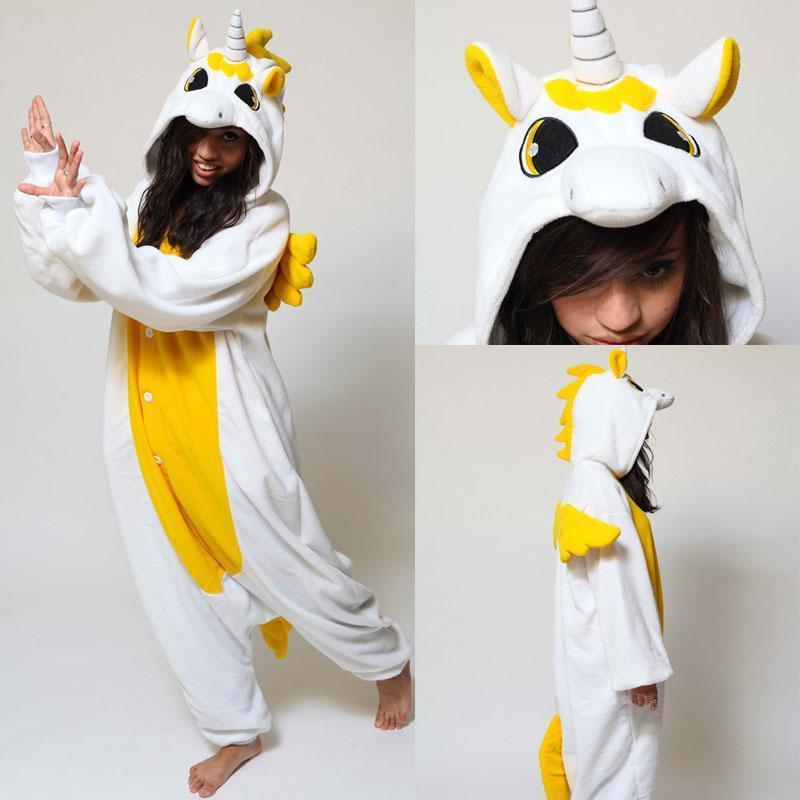 Shop Sale Cheap Adult Animal Golden Unicorn Onesies kigurumi costume Pajamas-NKCOS