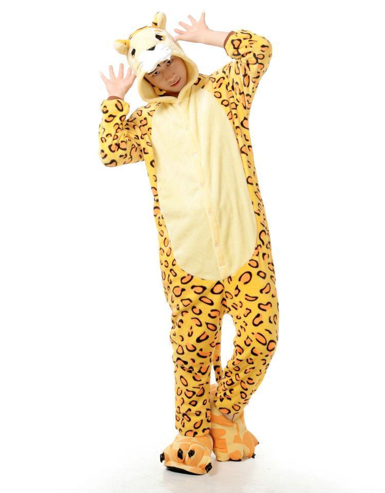 Leopard Tiger Adult Animal Kigurumi Onesies Pajama Costumes