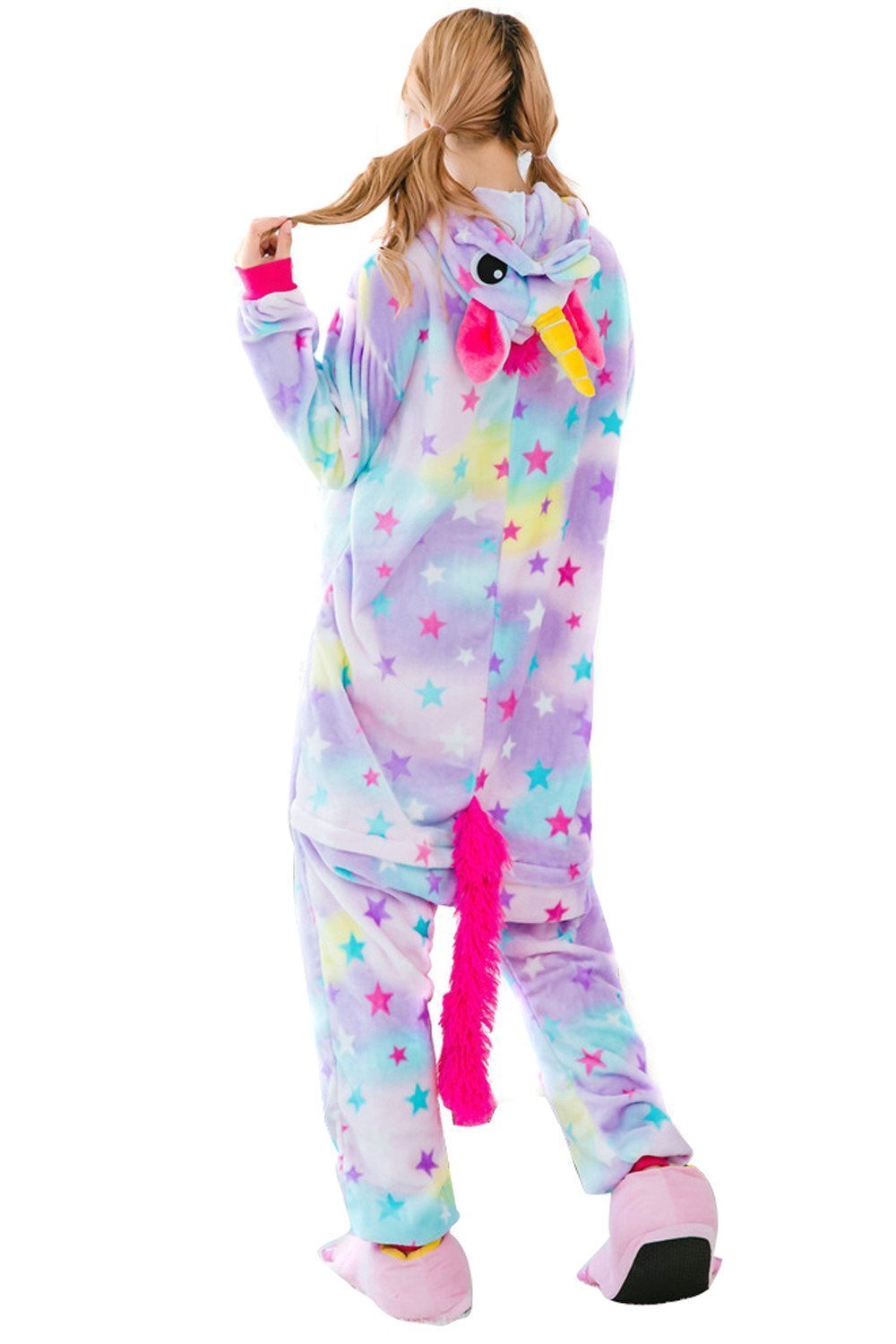 Rainbow Unicorn Adult Unisex Pajamas Costume Onesie Kigurumi