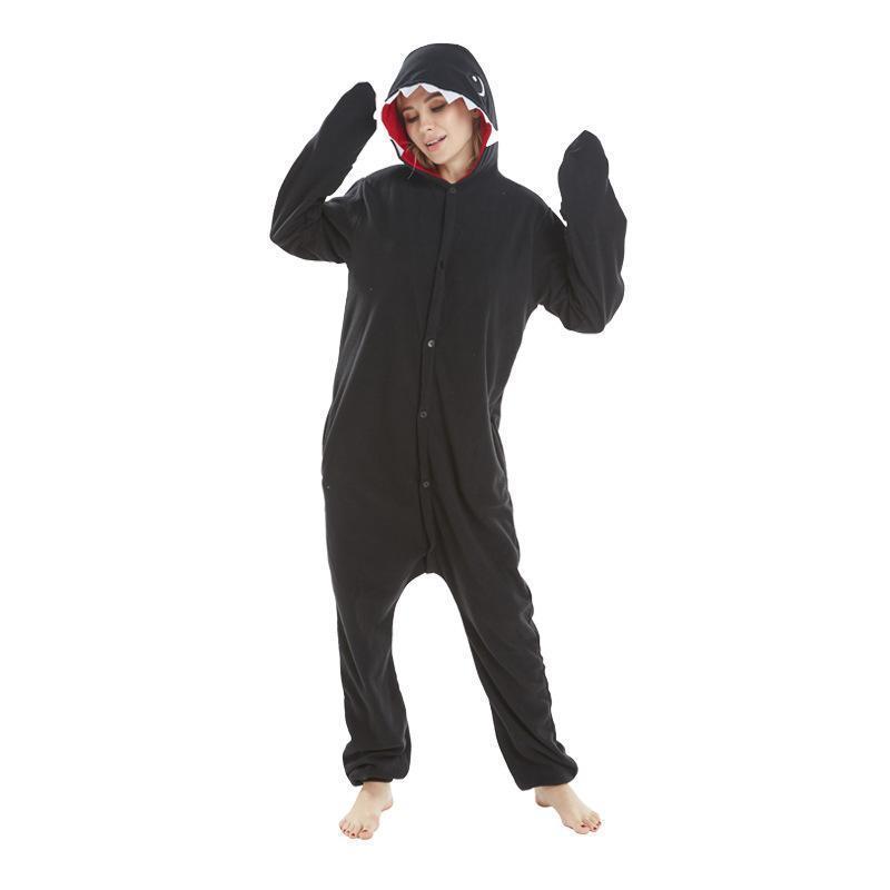 Dark Shark Animal Kigurumi Onesies Pajamas For Adult