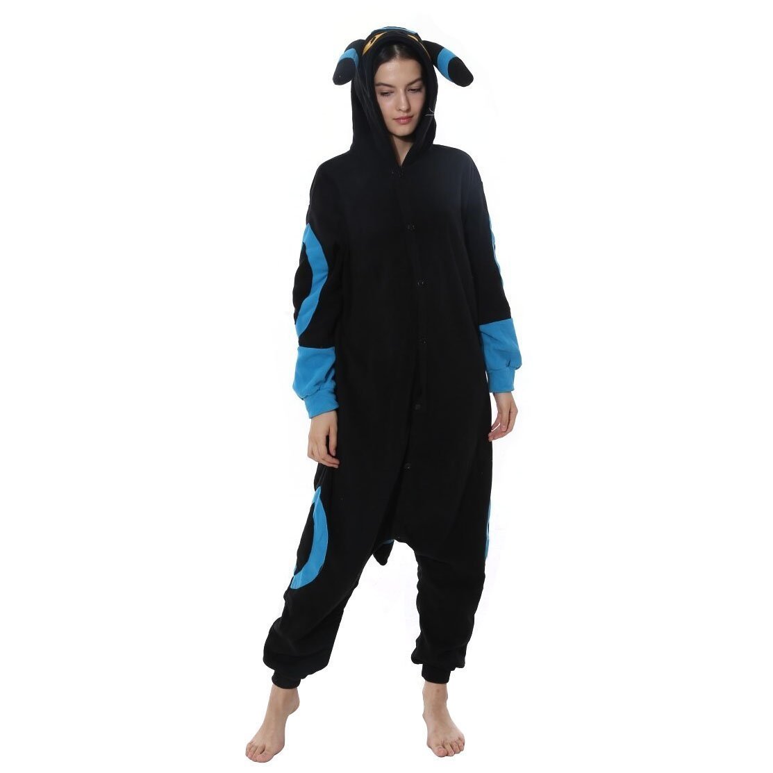 Pokemon Eevee Shiny Umbreon Kigurumi Onesie Hoodie Costume Pajamas