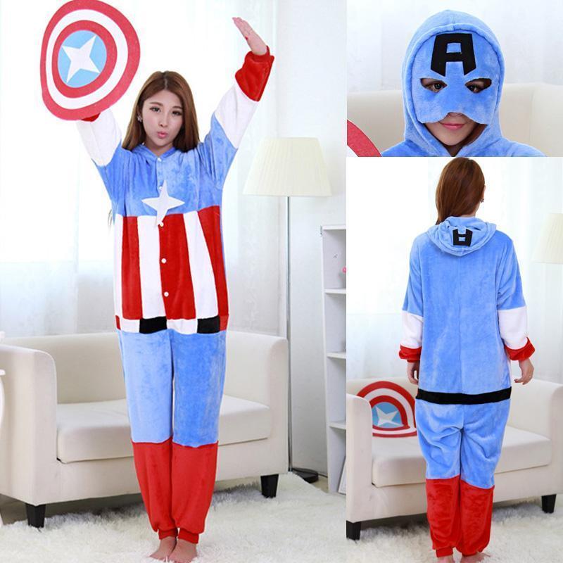 Shop Sale Cheap Captain America Avengers Costume Onesie Pajamas Kigurumi-NKCOS