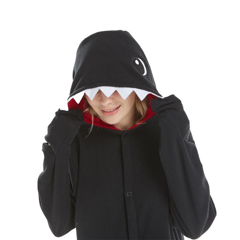 Dark Shark Animal Kigurumi Onesies Pajamas For Adult