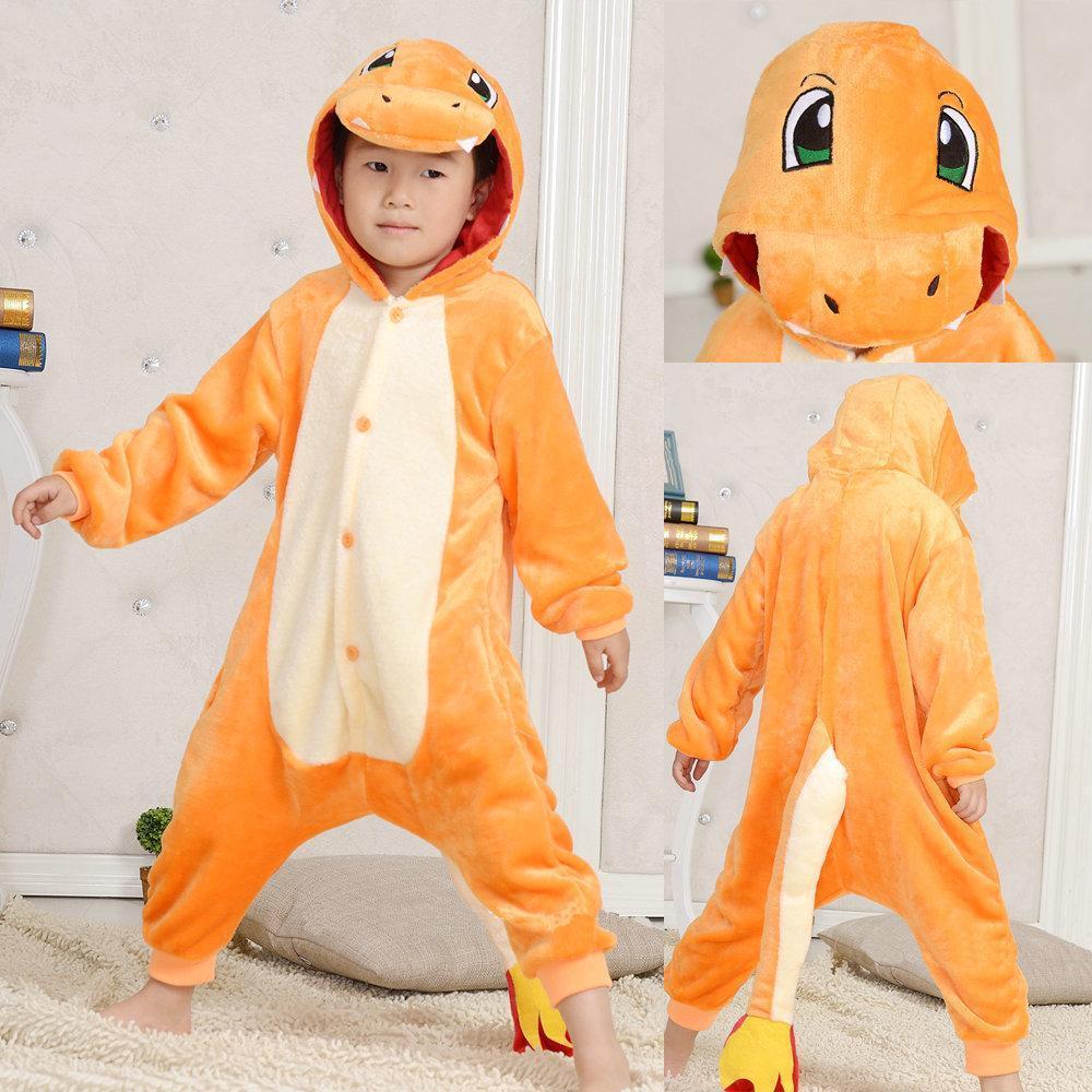 Kids Charmander Pokemon costume Kigurumi Pajamas-Pajamasbuy