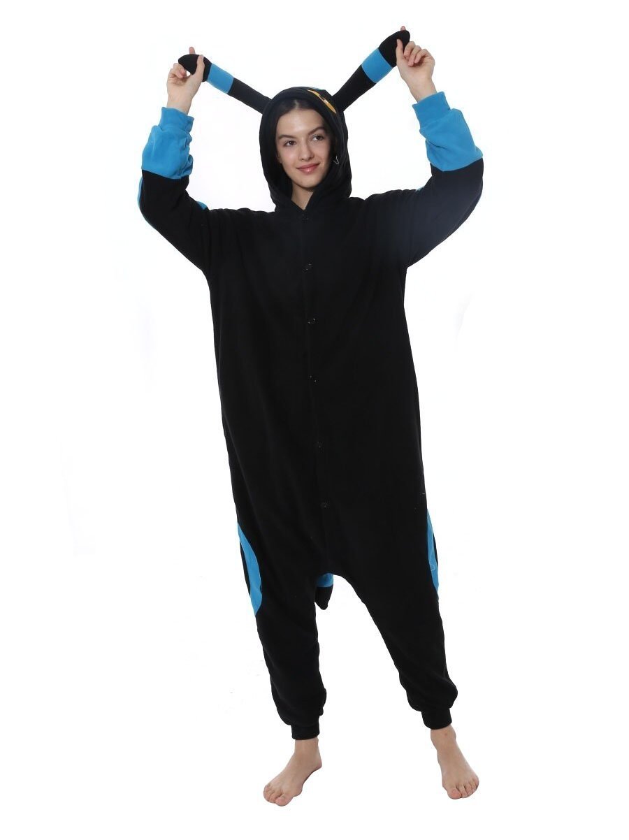 Pokemon Eevee Shiny Umbreon Kigurumi Onesie Hoodie Costume Pajamas