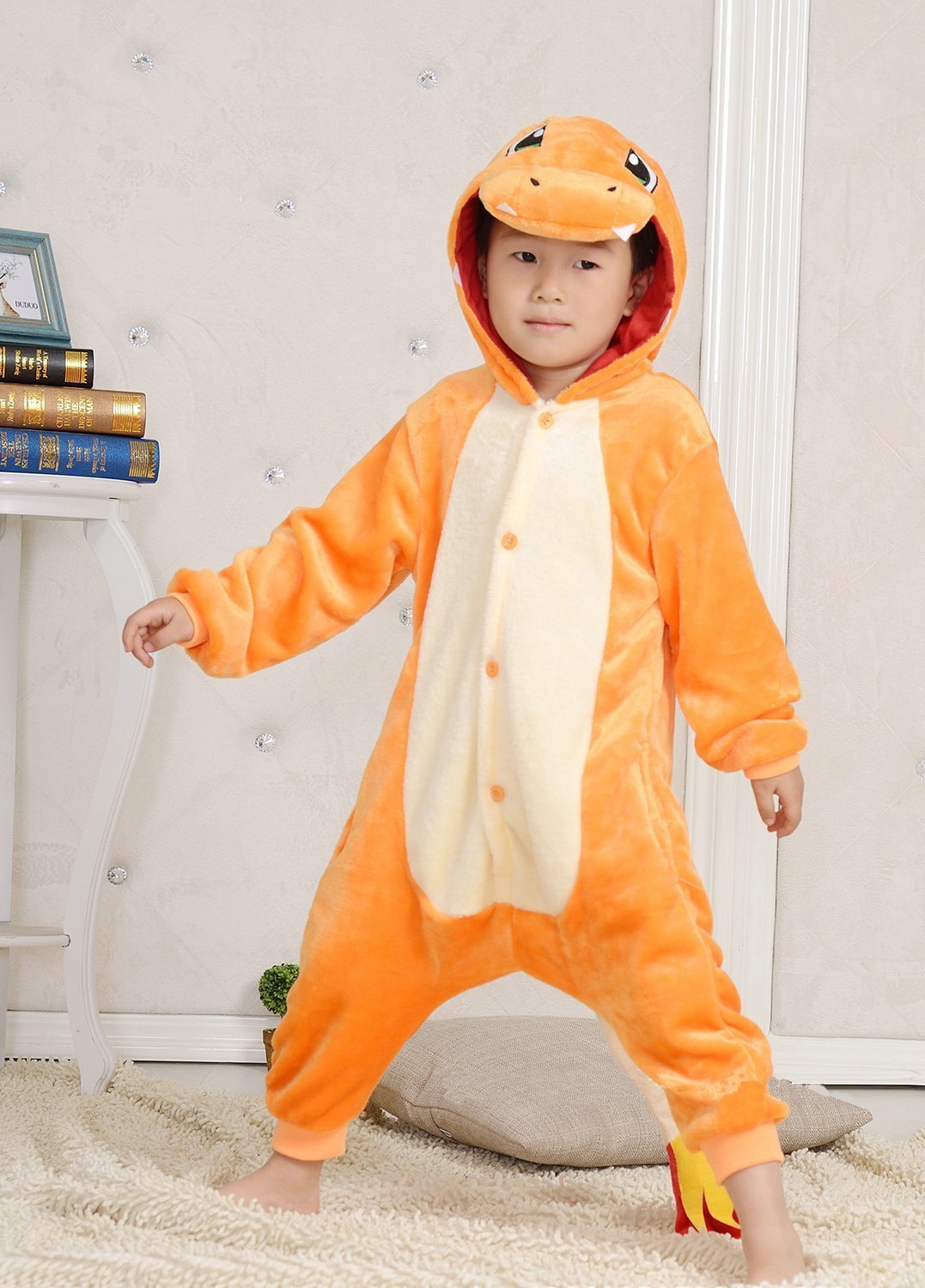 Kids Pokémon Pokemon Charizard Charmander Costume Kigurumi Onesies Pajamas