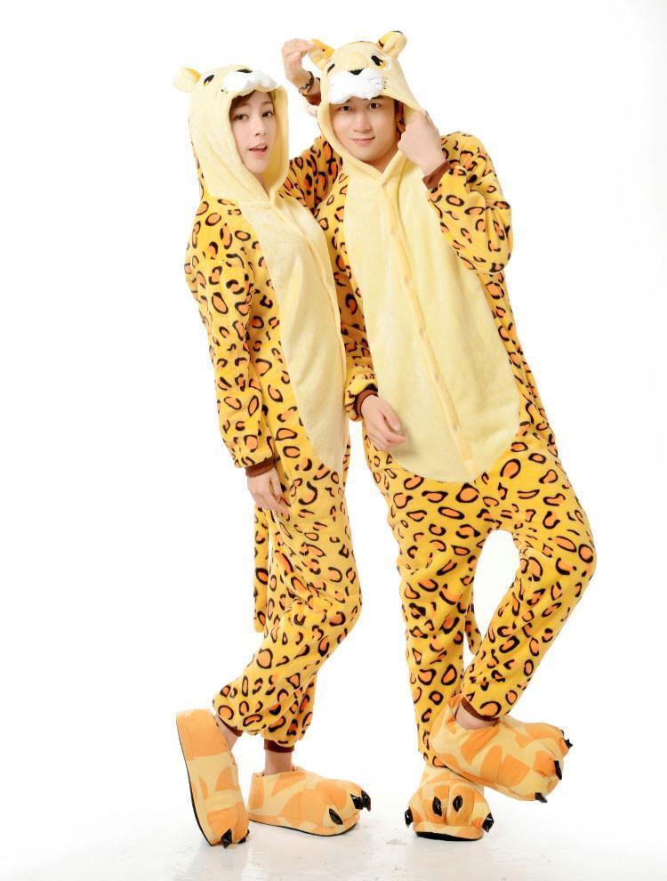 Leopard Tiger Adult Animal Kigurumi Onesies Pajama Costumes