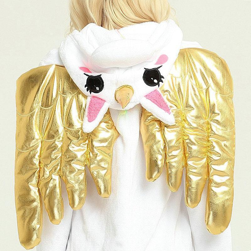 Gold Winged Unicorns Kigurumi Onesies Pajamas for Adult