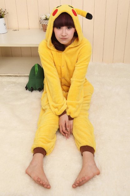 Pokemon Pikachu Kigurumi Animal Onesies Pajamas Costume