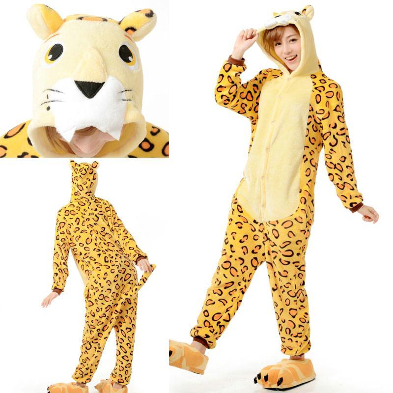Leopard Tiger Adult Animal Kigurumi Onesies Pajama Costumes