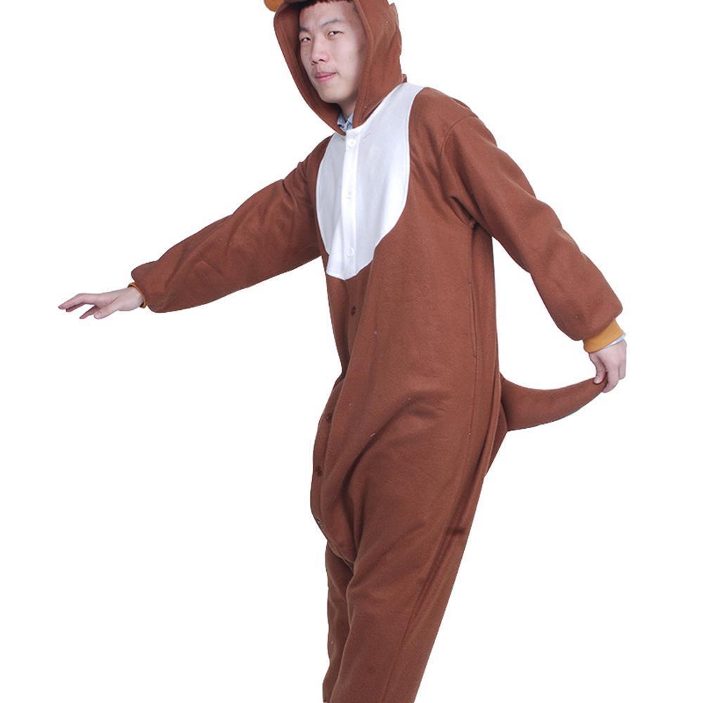 Reindeer Deer Cartoon Animal Kigurumi Onesie Pajama Costume-PajamasFun