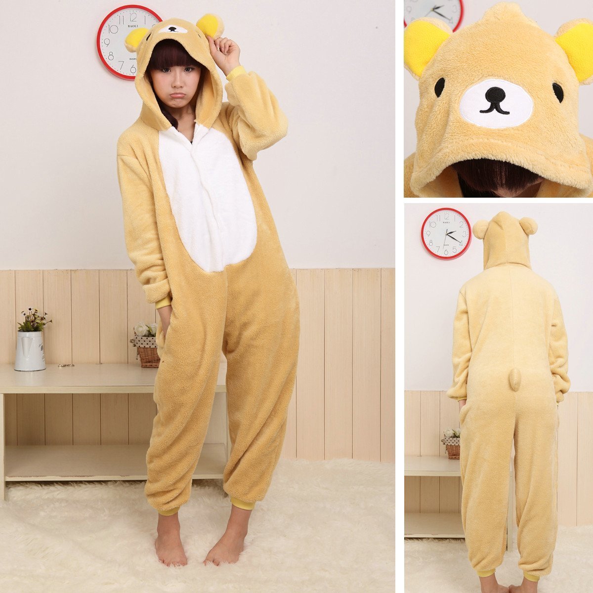Shop Sale Cheap Rilakkuma Bear Kigurumi Onesie Hoodie Pajamas Animal Costume-NKCOS