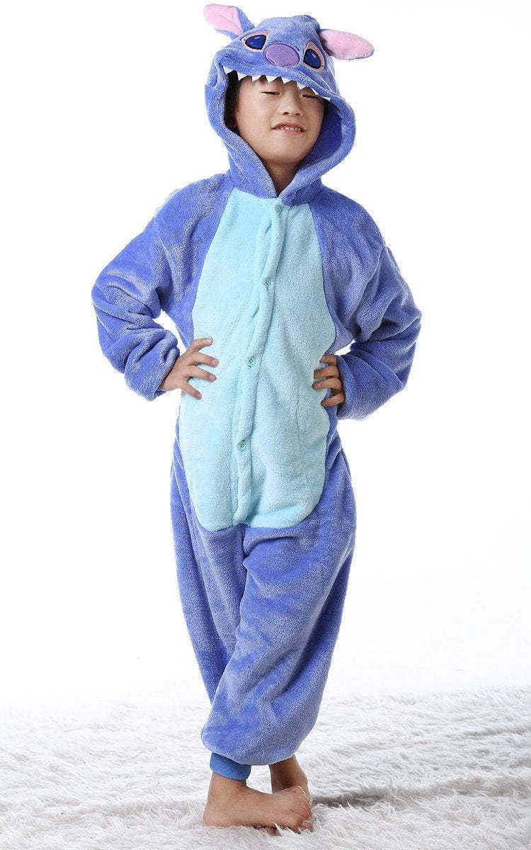 Kids Onesies Hoodie Stitch Animal Pajamas Kigurumi Costume