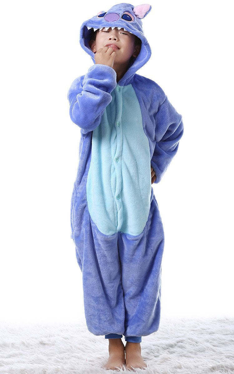 Kids Onesies Hoodie Stitch Animal Pajamas Kigurumi Costume