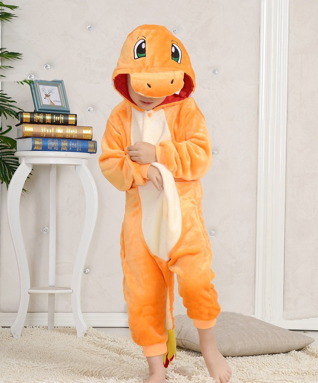 Kids Pokémon Pokemon Charizard Charmander Costume Kigurumi Onesies Pajamas