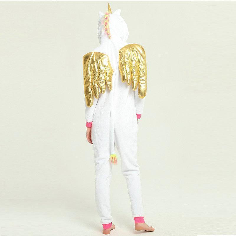 Gold Winged Unicorns Kigurumi Onesies Pajamas for Adult
