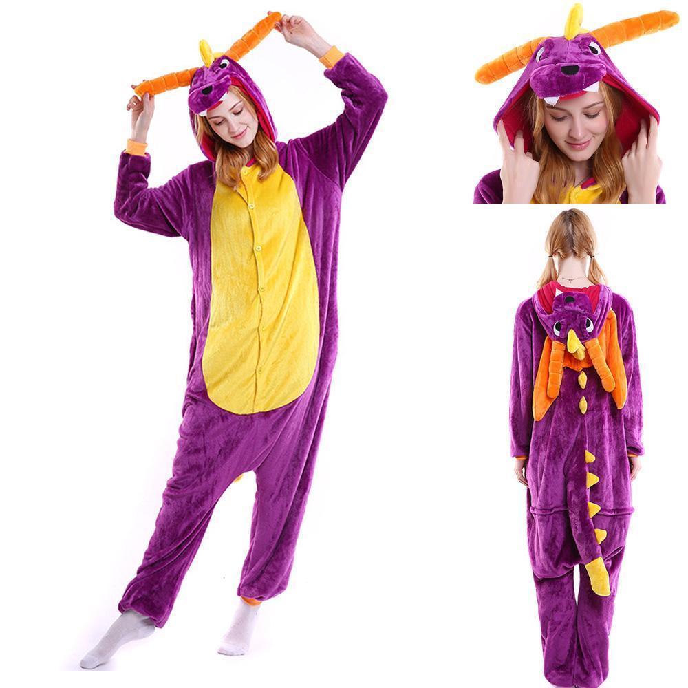 Shop Sale Cheap Royal Dragon Spyro Onesie Hoodie Costume Kigurumi Pajamas-NKCOS