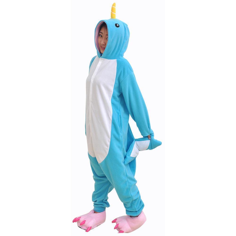 Narwhal Kigurumi Onesie Hoodie Pajamas Adult Animal Costume