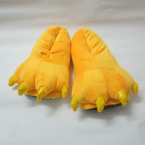 Unisex Animal Pokémon Costumes yellow cosplay Kigurumi fleece slippers shoes