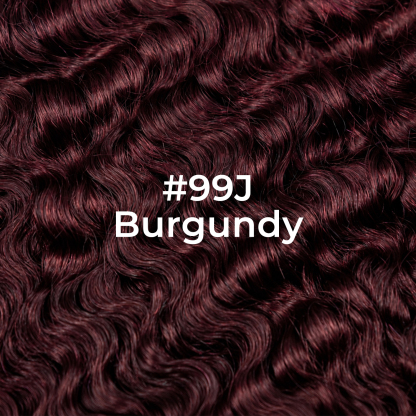 [Copy]#99J Burgundy Burmese Curly Hair Bundles Easy Blend Brazilian Human Hair for Sew in Quick Weave