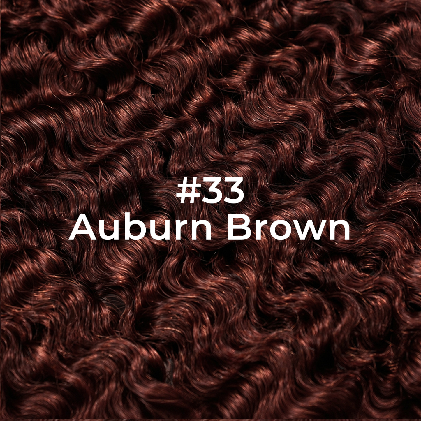#33 Auburn Brown Burmese Curly Hair Bundles Easy Blend Brazilian Human Hair for Sew in Quick Weave