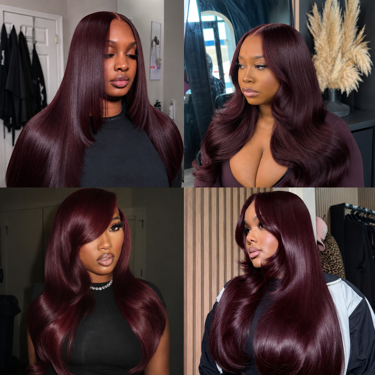 #99J Burgundy Body Wave Hair Bundles Brazilian Human Hair for Sew in Quick Weave