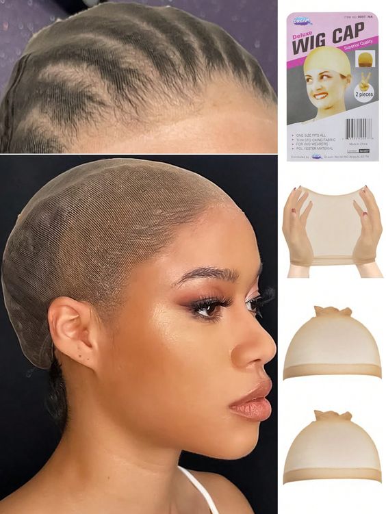 WeQueen 1 Pack 2 Pcs HD Wig Cap For Lace Wig Transparent Elastic Wig Cap Perfect For Professional Use