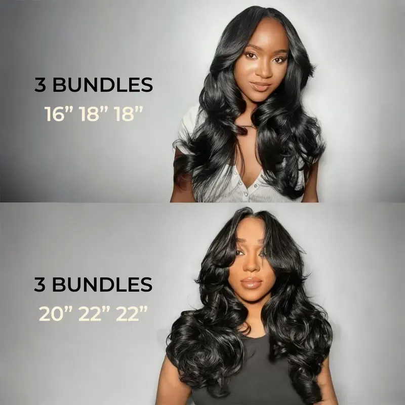 [Wequeen] Layer Cut Look 10A Brazilian Body Wave Straight Hair Bundles 3/4pcs Affordable Human Hair for Sew In, Quick Weave & Closure Behind Hairline
