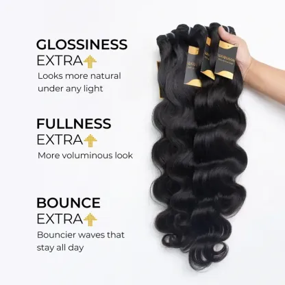 [Wequeen] Layer Cut Look 10A Brazilian Body Wave Straight Hair Bundles 3/4pcs Affordable Human Hair for Sew In, Quick Weave & Closure Behind Hairline