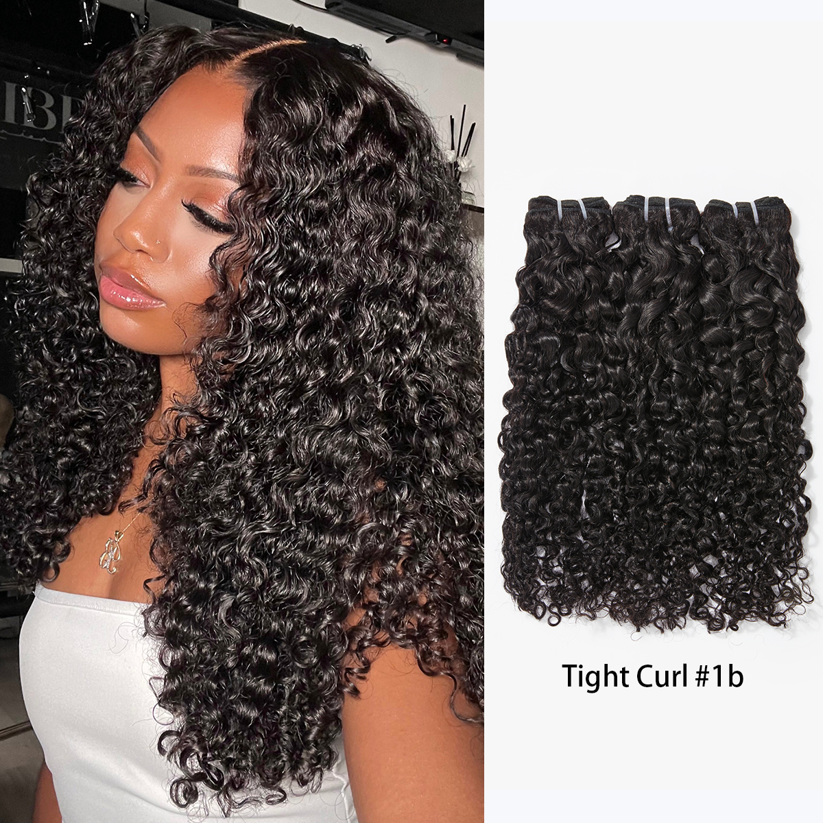 Tight Curly Human Hair Bundles | Natural Black #1B | 14–26 Inch | Affordable, Long-Lasting, Soft & Bouncy Curls