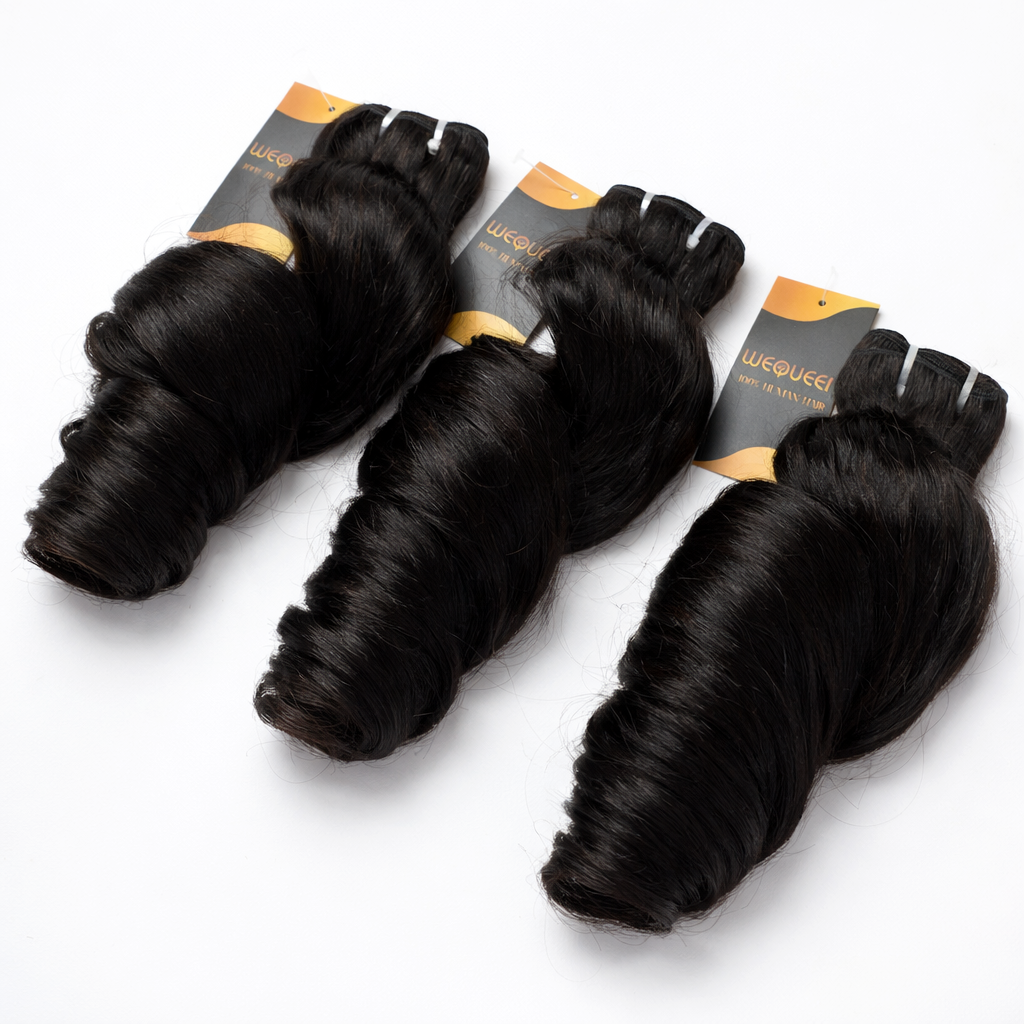 Yaki Loose Human Hair Bundles Natural Blowout Texture for Flipover Sew In Quick Weave