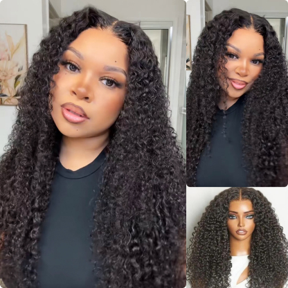[Wequeen] 5x5 HD Lace Closure Wig Messy Curly Bohemian Curly Flowy Boho Vibes Glueless Pre Cut Beginner Friendly Hair Breathable Cap Natural Look
