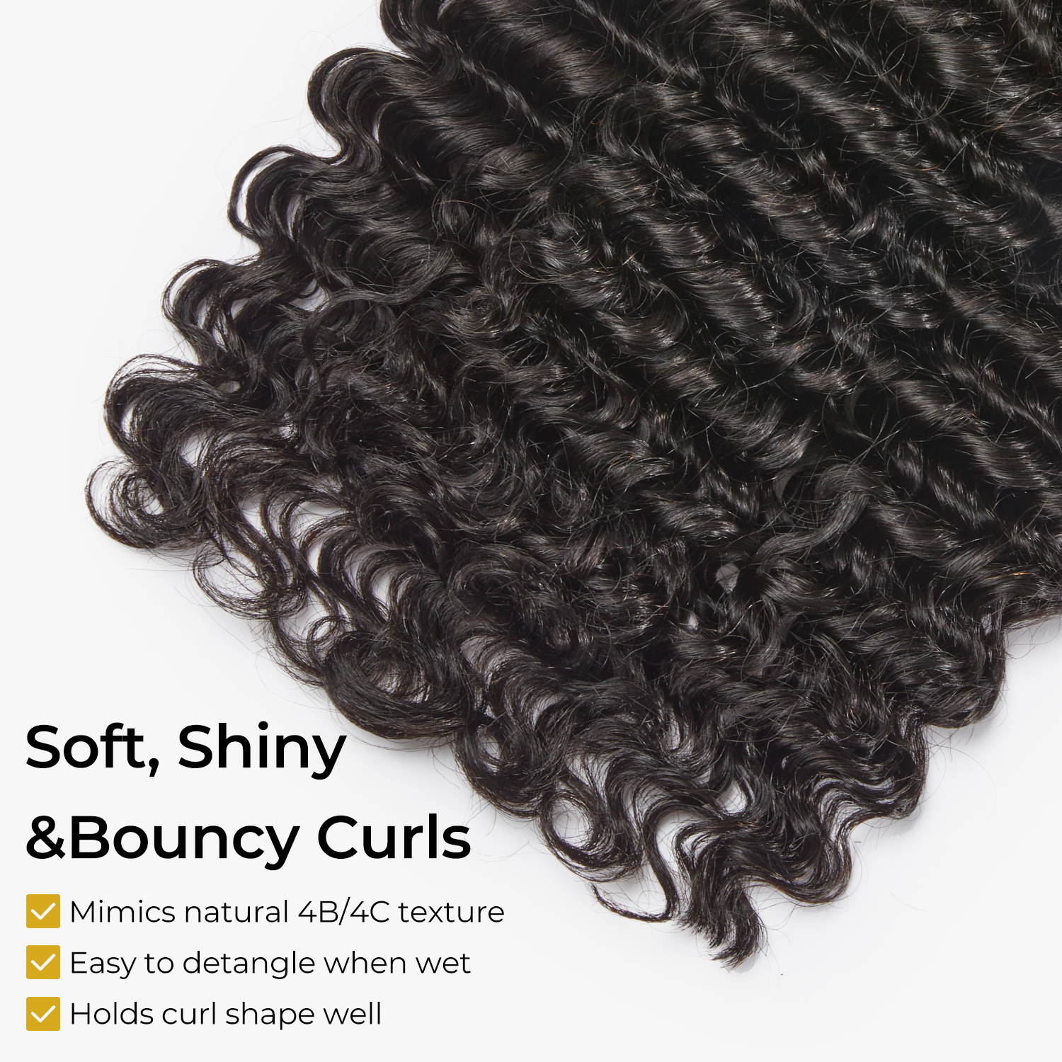 Vacation Friendly Deep Wave Bundles | 14–26” Human Hair | #1B Natural Black | Natural Look, Big Volume