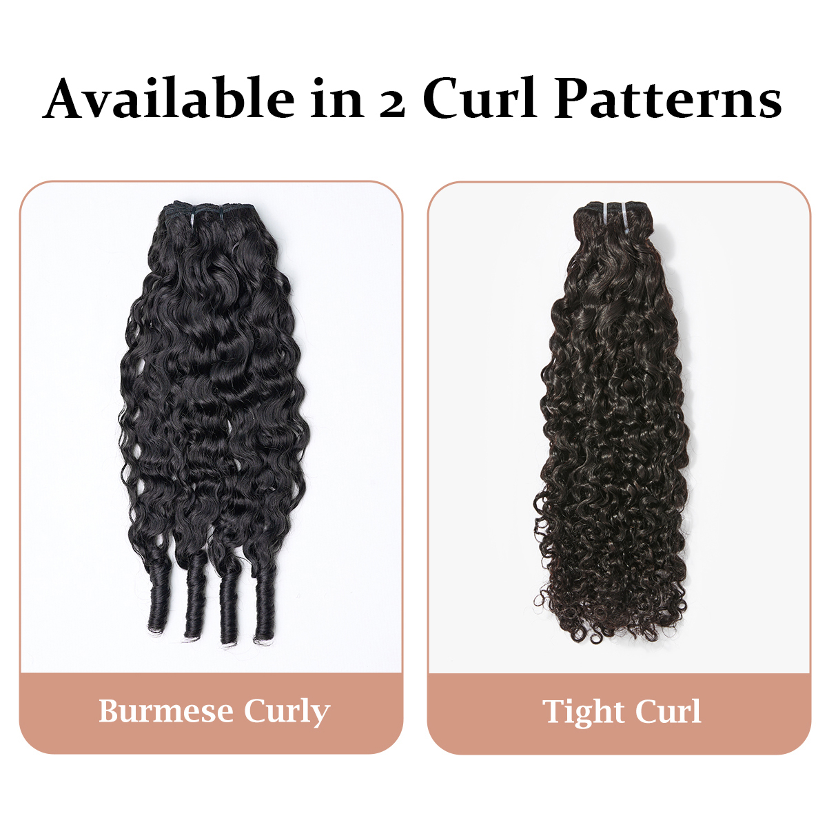 Burmese Curly | 100% Human Hair Bundles | 14-26 Inches 10A Grade Brazilian Virgin Bundles 100% Human Hair Natural Color