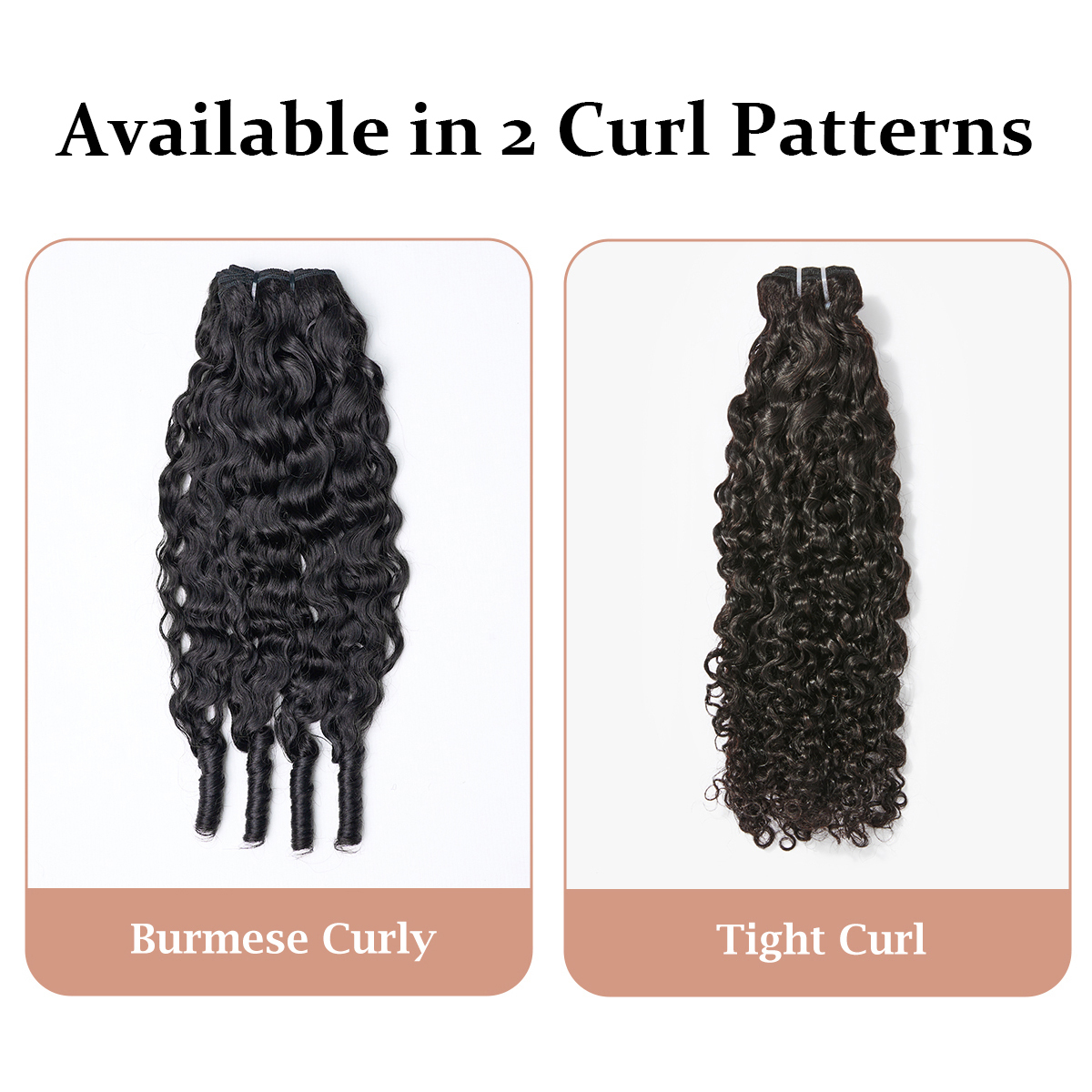 Burmese Curly | 100% Human Hair Bundles | 14-26 Inches 10A Grade Brazilian Virgin Bundles 100% Human Hair Natural Color
