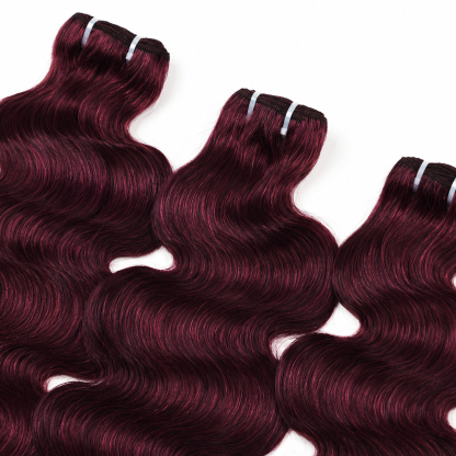 #99J Burgundy Body Wave Hair Bundles Brazilian Human Hair for Sew in Quick Weave