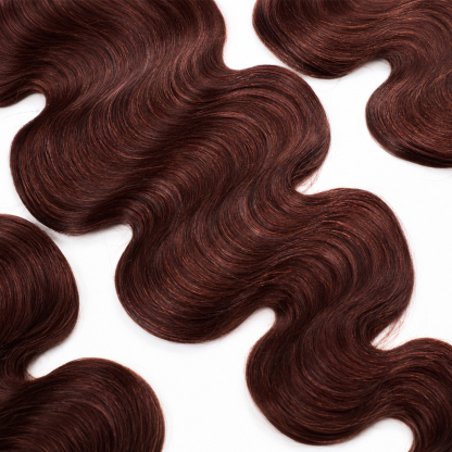 #33 Auburn Brown Body Wave Hair Bundles Brazilian Human Hair for Sew in Quick Weave