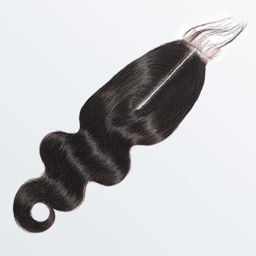 TedHair 12-20 Inches 2" x 6" Upgrade Body Wave Transparent Lace Closure #1B Natural Black