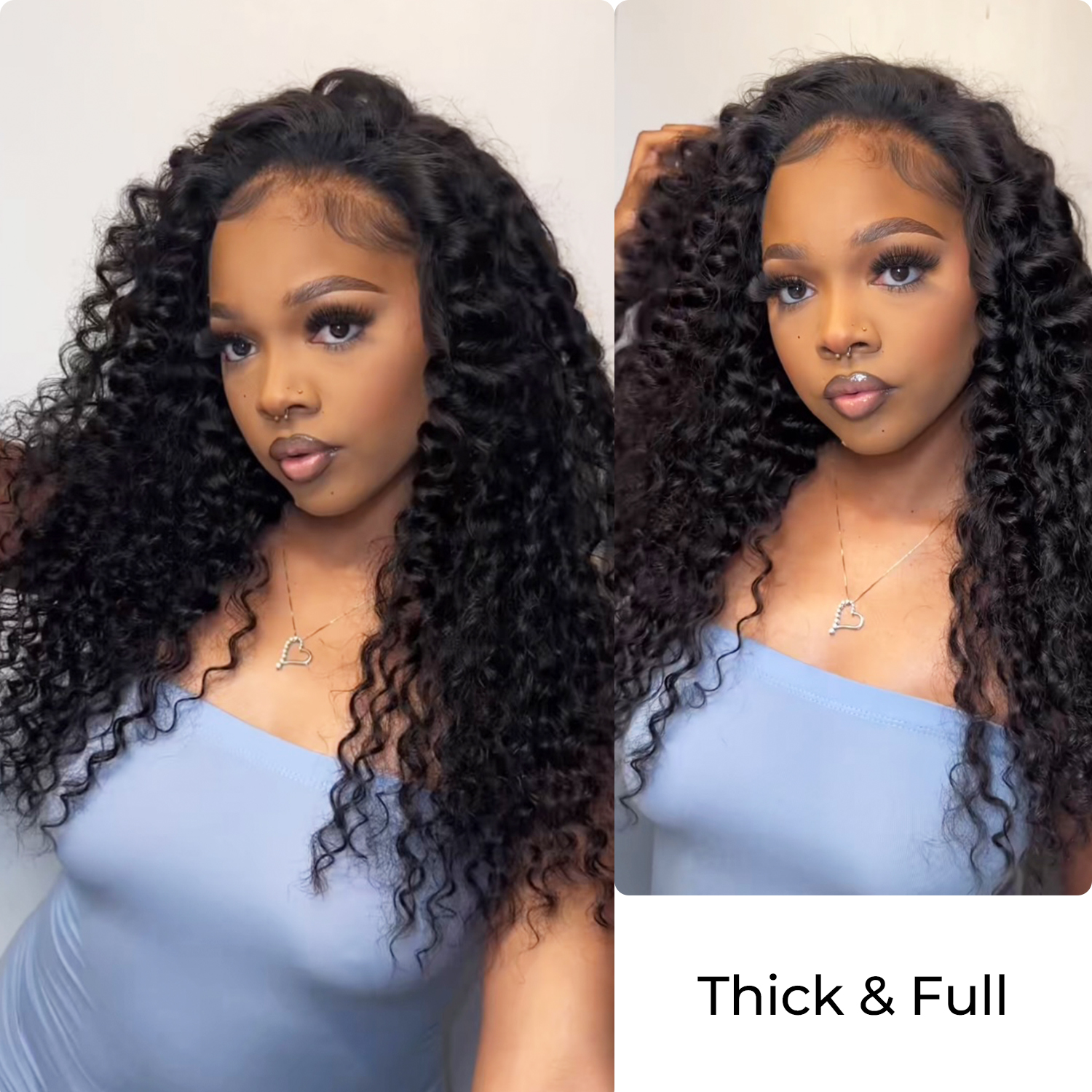 Vacation Friendly Deep Wave Bundles | 14–26” Human Hair | #1B Natural Black | Natural Look, Big Volume
