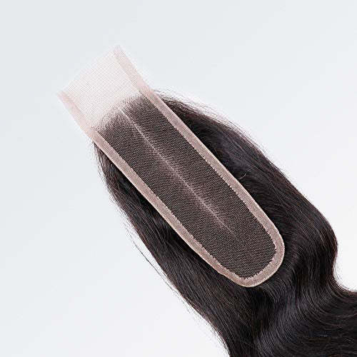 TedHair 12-20 Inches 2" x 6" Upgrade Body Wave Transparent Lace Closure #1B Natural Black