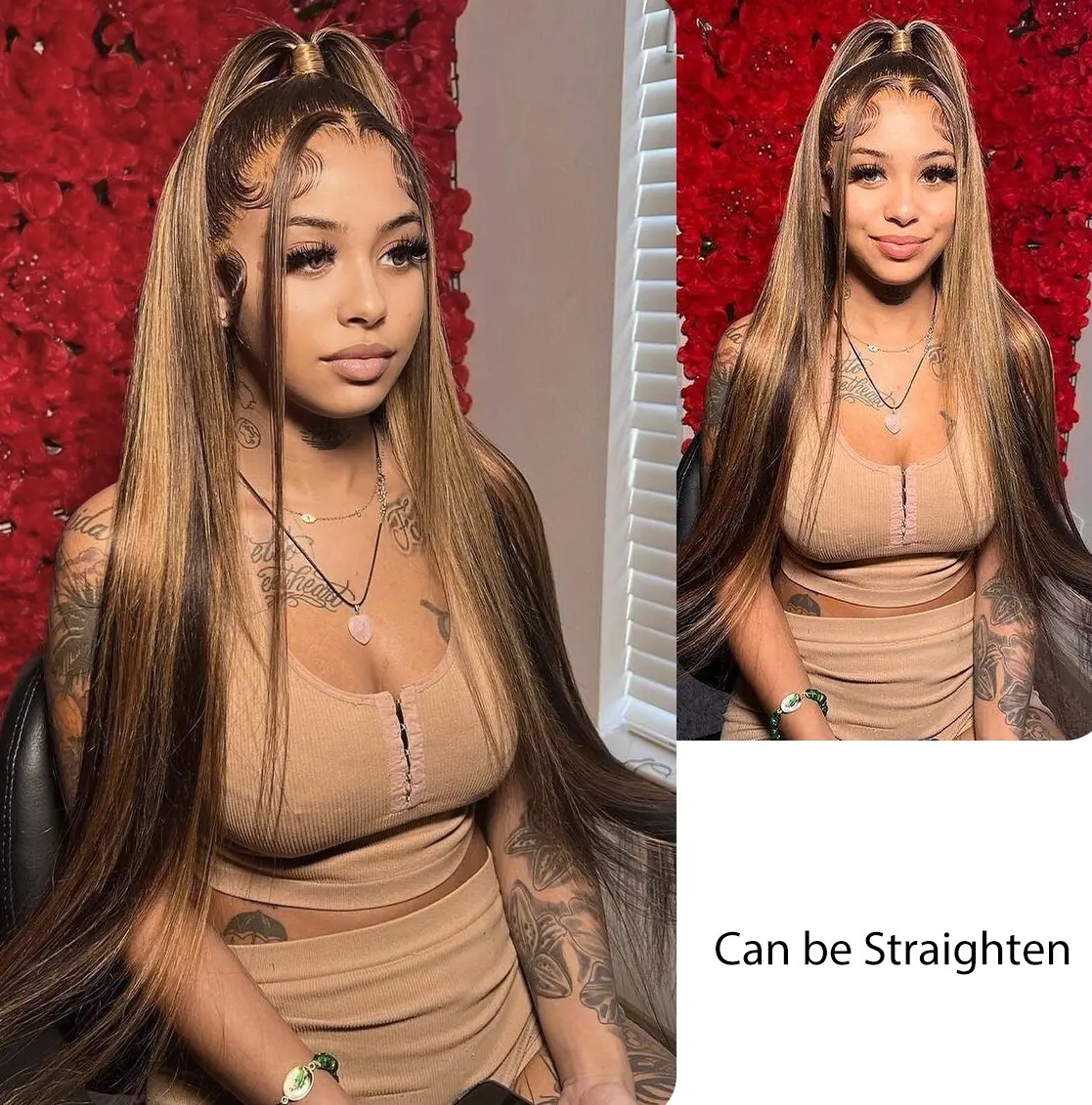 Blonde Brown Highlight #T1B/P4/27 Body Wave | 100% Human Hair Bundles | Budget Friendly 10A Grade Brazilian Virgin 100% Human Hair Quick Weave Sew in/Glue in Viral Hair Bundles