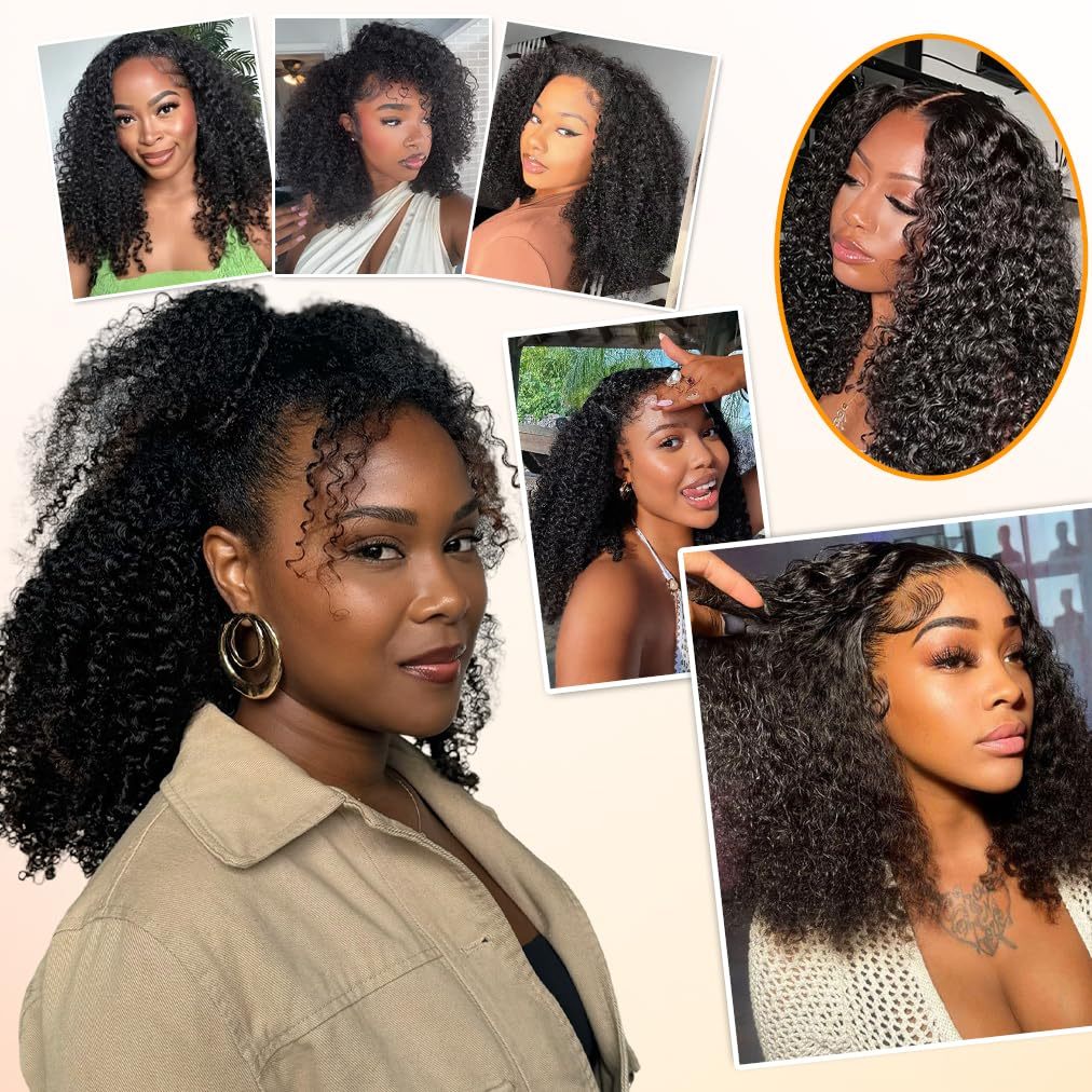Kinky Curly Hair Bundles | 12–28 Inch Human Hair | Natural Black #1B | Tight, Springy Curls