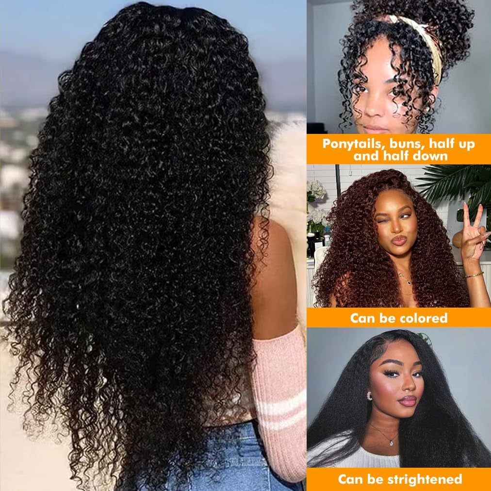 Kinky Curly Hair Bundles | 12–28 Inch Human Hair | Natural Black #1B | Tight, Springy Curls