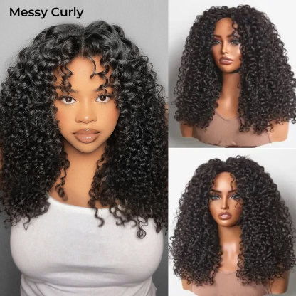 Burmese Curly Half Wig Glueless Blending Braids Human Hair Natural Volume Seamless Blend Realistic Hairline Adjustable Fit 18 22 Inch